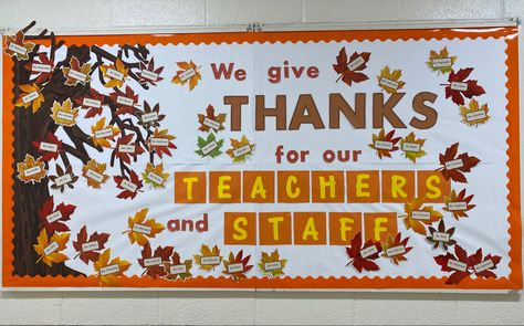 November Staff Bulletin Board, Thanks Giving Bulletin Boards Ideas, Thanksgiving Poster Board Ideas, Thanksgiving Boards Bulletin, November Bulletin Board Ideas For School, November Bulletin Boards For Elementary, Thanksgiving Bulletin Boards For School, Thanksgiving Board Ideas, November Bulletin Board Ideas