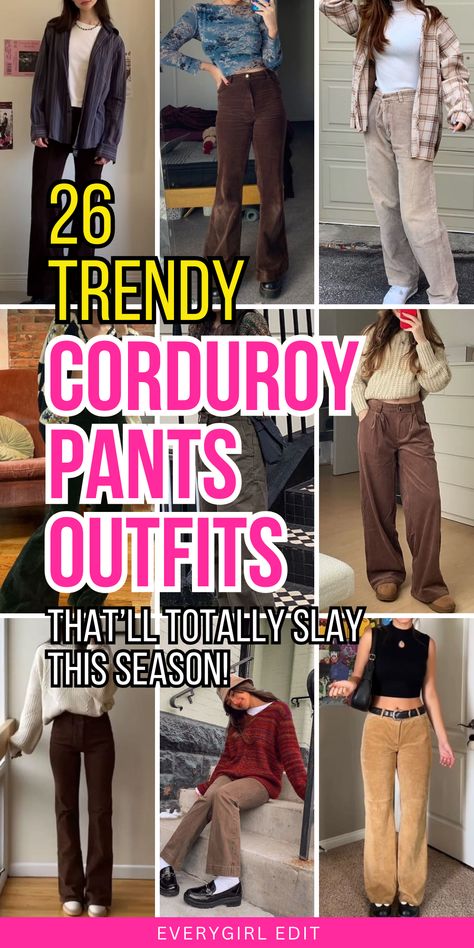 corduroy pants outfits, corduroy pants outfit ideas, corduroy pants outfit inspo, corduroy pants outfits 2024, corduroy pants outfit ideas 2024, corduroy pants outfit inspo 2024. Pink Courderoy Pants Outfits, Corduroy Pants Outfit Ideas, Corduroy Pants Outfit Women, Black Corduroy Pants Outfit, Corduroy Pants Outfits, Brown Corduroy Pants Outfit, Winter Makeup Looks, Holiday Outfits Winter, Corduroy Pants Outfit