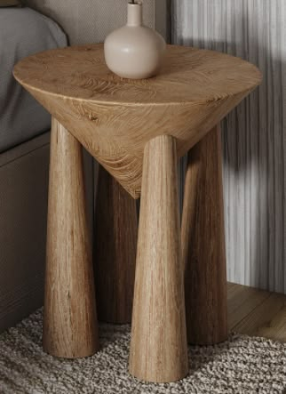 Sculptural Side Table, Pub Night, Прикроватные Тумбочки, Wood Side Table, Side Table Design, Counter Table, Furniture Details, Outdoor Bar, Furniture Inspiration