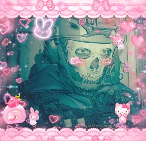 Simon Ghost Riley, Ghost Riley, Icon Cute, Cute Icon, Call Of Duty, Ghost, Pink