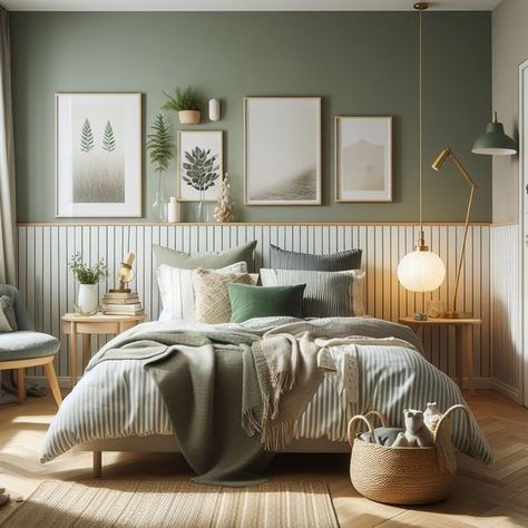 Sage Green Master Bedrooms Decor, Jade Green Bedroom, Bedroom Inspirations Cozy, Sage Bedroom, Bedroom Ideas For Small Rooms Cozy, Green Bedroom Decor, Sage Green Bedroom, Green Bedroom, Bedroom Green