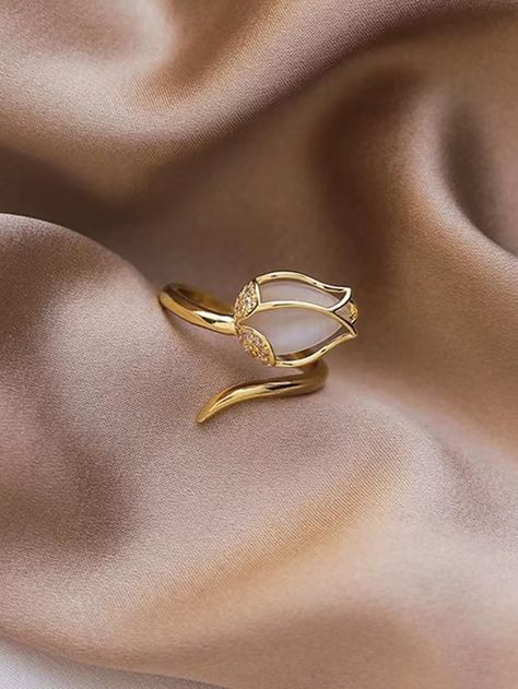 Cute Promise Rings, Single Ring, Cats Eye Stone, Knuckle Ring, Gold Rings Fashion, Gold Ring Designs, Fancy Jewelry, Eye Stone, Girly Jewelry