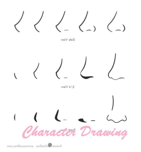 Como Dibujar Nariz Anime Cartoon Noses Drawing, Noses Reference Drawing, Manga Nose, Cartoon Noses, How To Draw A Nose, Draw A Nose, Anime Nose, Drawing Nose, Girl Hair Drawing