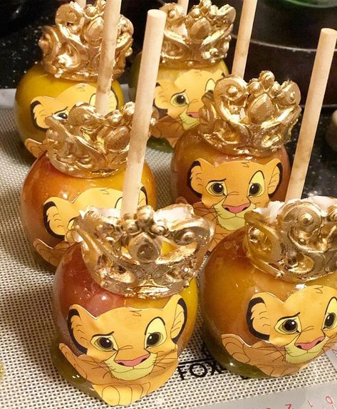 #MickeySports by #DestinysDetails Lion King Candy Apples, Lion King Dessert Table Ideas, Lion King Candy Table, Lion King Birthday Cake Boys, Lion King Treats Ideas, Lion King Dessert Table, Lion King Desserts, Lion King 2nd Birthday Party Ideas, Lion King Theme Baby Shower Ideas