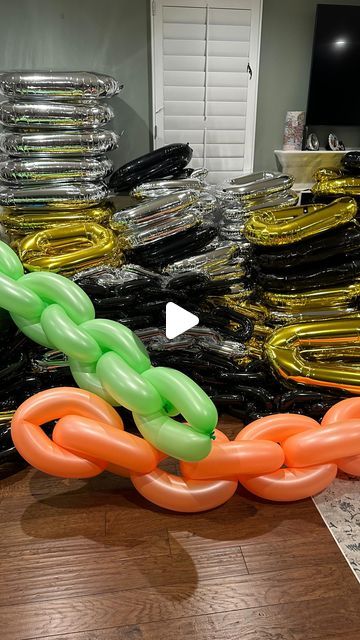 Chain Balloons, Balloons Ceiling, Link Balloons, Balloon Ceiling, Bucks County Pa, Balloon Chain, Balloon Installation, I Knew It, Other Space