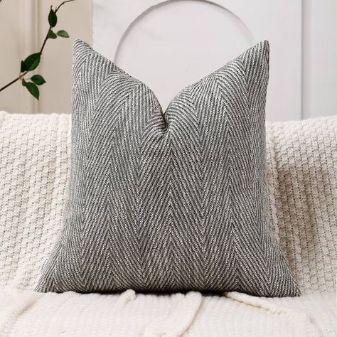 Amazon.com: AMAROTI Striped Farmhouse Throw Pillow Covers 18X18 Set of 2 Boho Pillow Cover with Decorative Pillows Modern Neutral Square Cushion Pillowcase for Sofa Couch Bed : Home & Kitchen Farmhouse Idea, Light Gray Couch, Bed Throw Pillow, Beige Throw Pillows, Neutral Throw Pillows, Pillow Combos, Pole Barn House, Farmhouse Throw Pillow, Amazon Home Finds