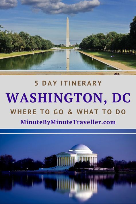 Washington Dc 4 Days, Washington Dc 5 Day Itinerary, Washington Dc Itinerary First Time, Washington Dc Trip Planning, Washington Dc Itinerary, Washington Dc Vacation, Minute By Minute, Dc Vacation, Washing Dc