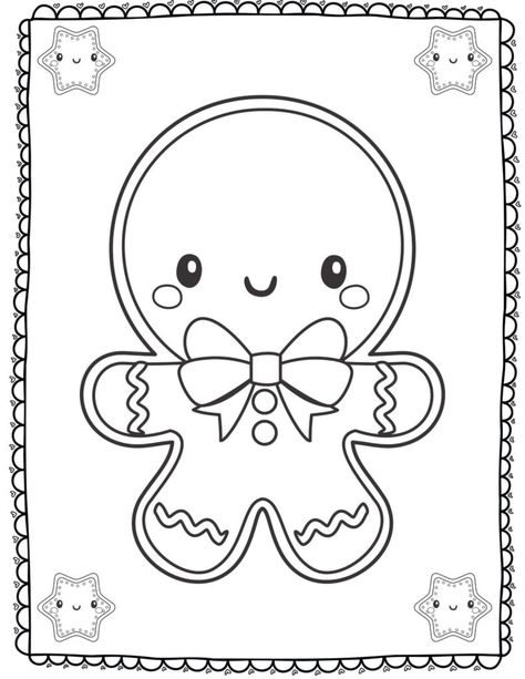 20 Gingerbread Men Printables for the Christmas Season - Teaching Littles Gingerbread Coloring Pages, Gingerbread Man Coloring Page, Man Coloring Pages, Candy Cane Coloring Page, Gingerbread Activities, Christmas Party Activities, Snowman Coloring Pages, Penguin Coloring Pages, People Coloring Pages