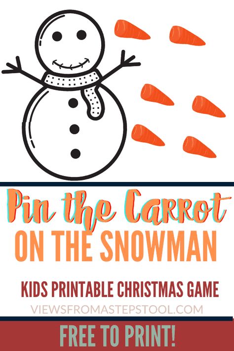 Fun Christmas Games For Kids, Preschool Christmas Party, Snowman Games, Christmas Party Games For Kids, Christmas Charades, Christmas Tree Printable, Printable Games For Kids, Printable Snowman, Printable Christmas Games