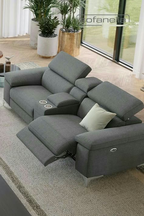 Modern Recliner Sofa, Couch Grau, Modern Living Room Sofa Set, Sofa Couch Design, Garden Furniture Design, Corner Sofa Design, Home Cinema Room, Room Sofa Design, Latest Living Room Designs