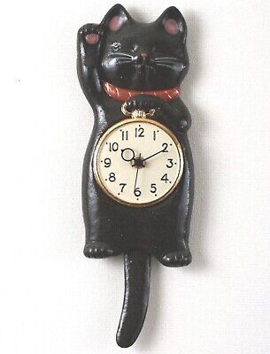 Top Rated Lucky Cat Manekineko Wall Pendulum Clock SETO Ware Porcelain New Japan, Top Home Decor Lucky Cat Clock, Lucky Cat Decor, Cat Wall Clock, Cat Clock Vintage, Julian Core, Weird Room Decor, Japan Home Decor, Gothic Gallery Wall, Japan Furniture