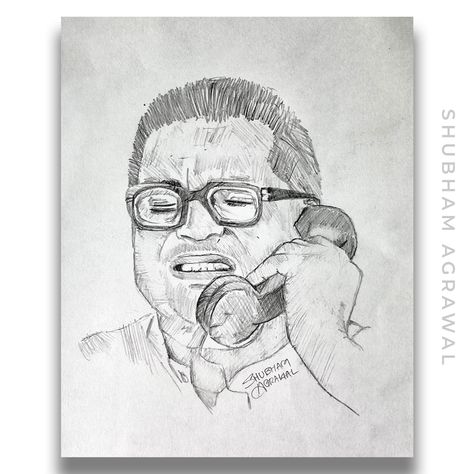 Babu Bhaiya, Male Sketch, Art