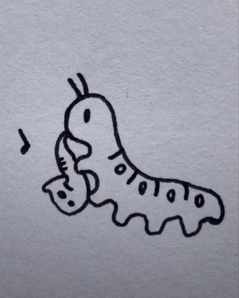 A Drawing, Caterpillar, Click The Link, To Learn, Doodles, Tattoos, Music, Art