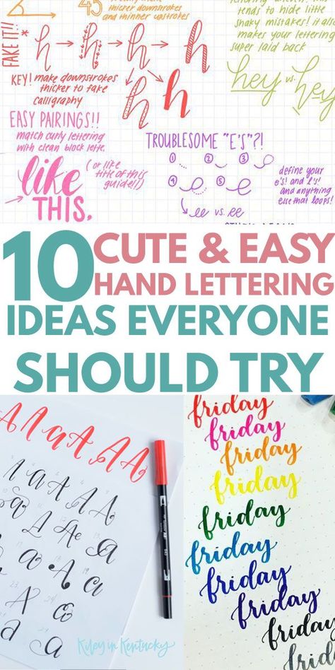 BULLET JOURNAL FONT and hand lettering techniques to up your handwriting skills. Learn easy, simple DIY ideas on how to improve your writing through different typography styles like block, cursive script, faux calligraphy, dropshadow and more. Bring month banners, numbers, and doodles to the next level #bulletjournal #bujo #bujoing #bujoinspire #bujojunkies #handlettering #calligraphy Half Block Letters Font, How To Lettering Handwriting, Hand Lettering Templates, Easy Handwriting Fonts, Hand Lettering Numbers, Handwriting Styles To Copy, Lettering Techniques, To Improve Handwriting, Hand Lettering 101