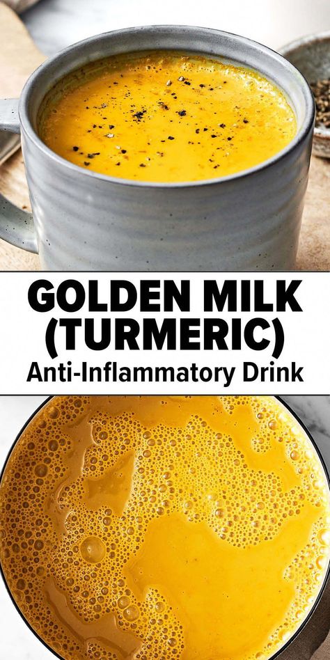 #SignatureDrinkRecipes Golden Milk Recipe Turmeric, Turmeric Milk Recipe, Back Splash Patterns For Kitchen, Turmeric Golden Milk, Golden Milk Recipe, Hot Chocolate Recipe Homemade, Chocolate Recipes Homemade, Turmeric Milk, Turmeric Latte