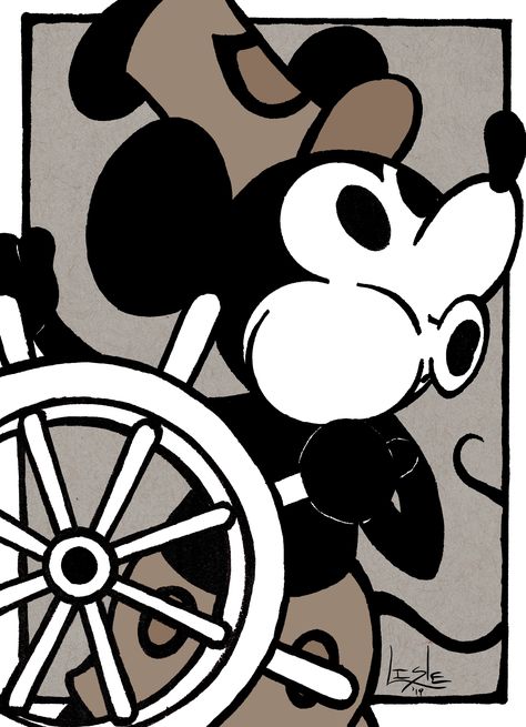 The boss. The big cheese.  My take on Steamboat Willie, by J. Lisle, 2019. Steamboat Willie Wallpaper, Rubberhose Animation, Wednesday's Infidelity, Disney Prints, Ub Iwerks, Mickey Mouse Steamboat Willie, Oak Acorn, Gumball Machines, Ink Pen Art