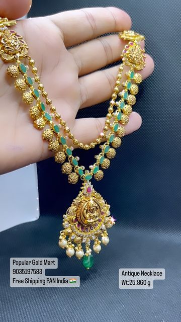 30gms Gold Necklace Designs, Long Jewellery Designs, Light Weight Haram Designs Gold, Pachala Haram Designs, Light Weight Long Haram Gold, Light Weight Gold Jewellery Indian, New Necklace Designs, Ruby Necklace Designs, Gold Haram