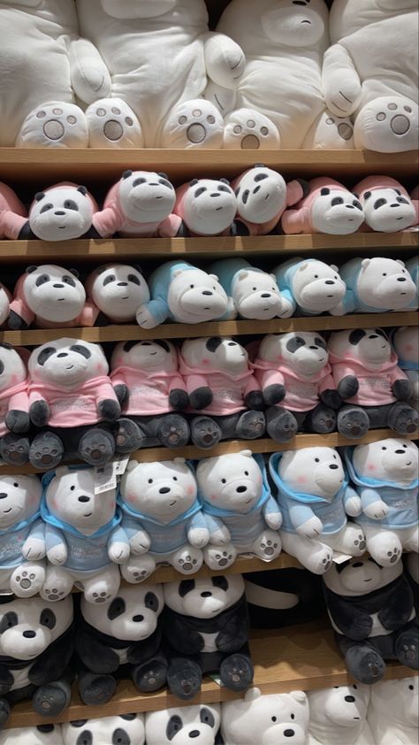 we bare bears, plushies, stuffed animals, pan pan, ice bear, grizz, baby gifts, present ideas, plushies Bears Stuffed Animals, Best Baby Toys, Cute Squishies, Ice Bear, Ice Bears, Blood Art, We Bear, Take Me Back, We Bare Bears