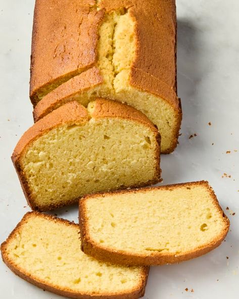 Classic Pound Cake (I've Been Making It for 20 Years!) | The Kitchn Classic Pound Cake, Sour Cream Pound Cake, School Cake, Dairy Desserts, Cream Cheese Pound Cake, Pound Cake Recipes, Classic Desserts, Freezer Friendly, Peanut Free