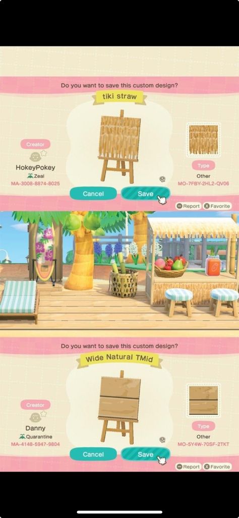 Acnh Beach Cafe Ideas, Acnh Surf Shop Design, Animal Crossing Beach Path Code, Acnh Tropical Island Ideas Code, Acnh Boho Design Codes, Acnh Beach Club, Acnh Beach Wood Path, Motif Sol Animal Crossing New Horizon, Animal Crossing Beach Codes