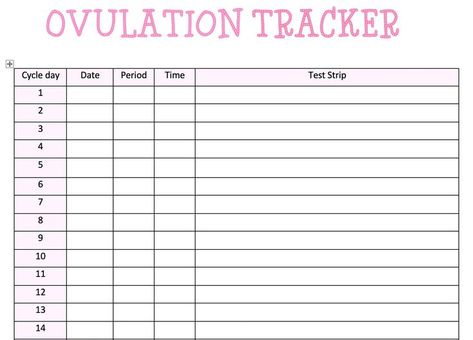 An ovulation tracker to record each day of your cycle if you are trying to conceive or monitor your cycles. A table with 30 slots to track the cycle day, date, time, period and stick your ovulation test strip. Please note This is a digital download. Behavior Tracker, Ovulation Tracking, Ovulation Test, Calming Techniques, Baby Planning, Trying To Conceive, Planner Organization, Very Excited, Stationery Design