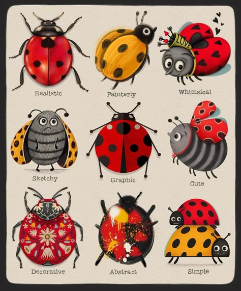 Bugs Drawing, Animal Tattoo Ideas, Bug Tattoo, Ladybug Crafts, Ladybug Art, Ladybug Wallpaper, Painted Rocks Craft, Lady Bugs, Love Illustration