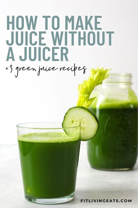 Juice Without A Juicer, How To Make Juice, Recipes Protein, Green Juices, Detox Juice Cleanse, Veggie Juice, Lemon Diet, Lemon Detox, Homemade Juice