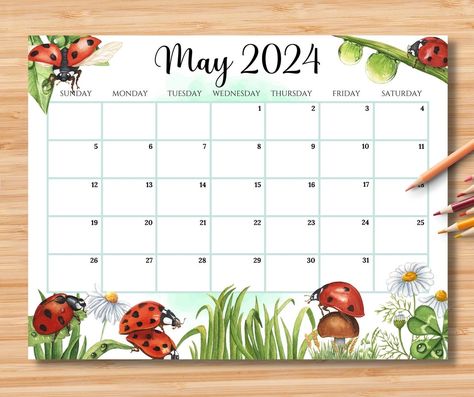 May Calendar Ideas, Whiteboard Inspiration, Work Home Office, Fillable Calendar, Cute Bugs, Calendar For Kids, Camp Activities, Flowers Printable, Office Planners