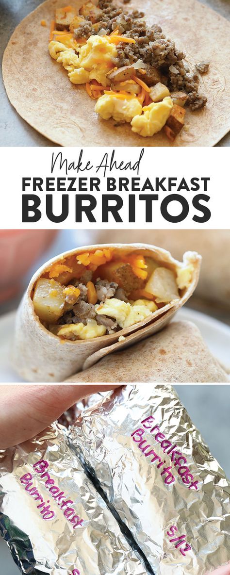 These make ahead breakfast burritos are the perfect grab-n-go breakfast choice for your busy mornings.  They are packed with veggies and protein to keep your energy up all day. Make a double batch of these freezer breakfast burritos for an easy, healthy meal-prep breakfast you can enjoy all week long. #breakfastburrito #mealprep #breakfast #cheese Mealprep Breakfast, Make Ahead Breakfast Burritos, Freezer Breakfast Burritos, Breakfast Burritos Frozen, Breakfast Cheese, Prep Breakfast, Breakfast Prep, Freezer Breakfast, Resep Diet