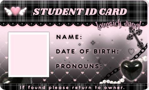 identification card, kawaii edit Kawaii Y2k Aesthetic, Diy Menu, Instagram Design Creative, Kawaii Y2k, Homeschool Crafts, Kpop Diy, Paper Toys Template, Id Card Template, Memo Paper