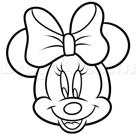 how to draw minnie mouse easy step 6 Mickey Mouse Drawing Easy, Draw Minnie Mouse, Wallpaper Mickey Mouse, Sparrow Drawing, Halloween Summer, Mickey Mouse Sketch, Minnie Mouse Coloring Pages, Minnie Mouse Drawing, Mouse Sketch