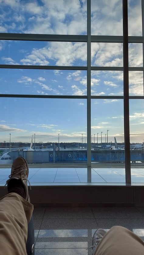 A picture of the view from the window of the airport in Munich Munich Airport, Munich, Germany, Travel, Quick Saves