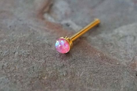 Rose Gold Nose Stud, Facial Piercing, Stud Nose Ring, Rose Gold Nose Ring, Nose Ring Gold, Opal Nose Stud, Gold Nose Ring, Nose Bone, Opal Nose Ring