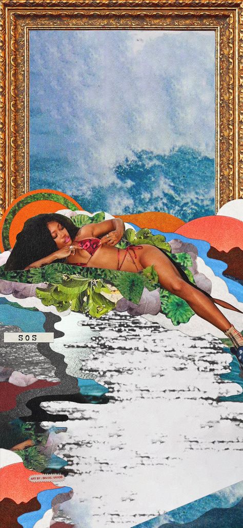 Sza Wallpapers, Shein 750, Wallpaper Artist, Artist Wallpaper, Poster Artist, Artist Music, Wallpaper Collage, Wallpaper For Iphone, Collage Background