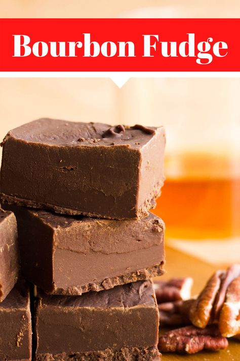 Bourbon Fudge, Boozy Baking, Homemade Fudge Recipes, Bourbon Recipes, Alcoholic Desserts, Fudge Recipes Chocolate, Chocolate Bourbon, Condensed Milk Recipes, Fudge Recipes Easy