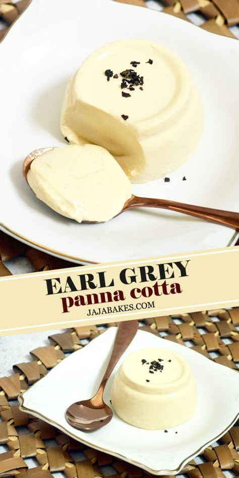 Earl Grey Panna Cotta, British Dessert Recipes, Panna Cotta Recipe, Mapo Tofu, Cold Desserts, Drink Tea, Earl Grey, How Sweet Eats, Dessert Drinks