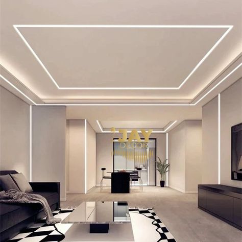 ALUMINUM PROFILE LIGHT Available @jay_decor_ It’s modern design and classic 🎺 Application: sitting room, dining, corridor, kwenye ngazi, kitchen, bedroom, restaurant, shop, malls, hotel, shelves etc _________________________________ ALUMINUM PROFILE 3 meters price: 35,000/= LED STRIP LIGHT 5 meters IPO WARM NA WHITE price: 45,000/= 10 meters price: 65,000/= RUNNING STRIP 10m price: 75,000/= __________________________________ POWER SUPPLY Watts 60 price: 25,000 Watts 100 price: 29,000/... Artwork Lighting Spotlight, Modern Down Lights Ceiling, Living Room Lighting Modern, The Ceiling Design Living Room, Ceiling Profile Lights Design, Profile Light Ceiling Ideas, Ceiling With Profile Lighting, Living Room Wall Moulding Designs, Interior Lights Ideas