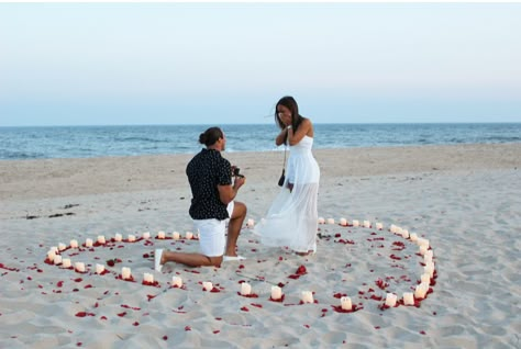 Wedding Proposal Ideas Beach, Candlelight Proposal, Candlelight Wedding Ceremony, Beach Proposals, Proposal Ideas Beach, Wedding Proposal Ideas Engagement, Outdoor Proposal, Grace Dent, Girlfriend Proposal