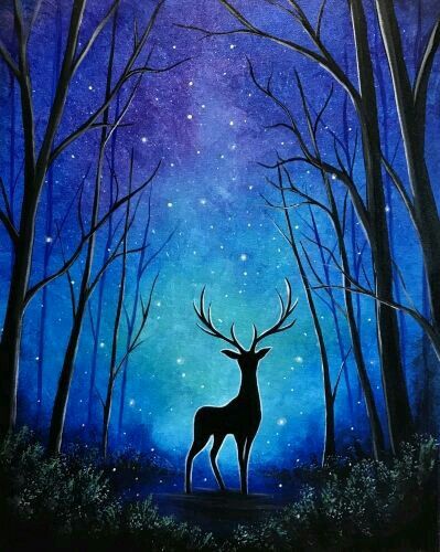 Silhouette Arte, Shadow Painting, Easy Landscape Paintings, Silhouette Painting, Oil Pastel Art, Soyut Sanat Tabloları, Galaxy Painting, Simple Acrylic Paintings, Nature Art Painting