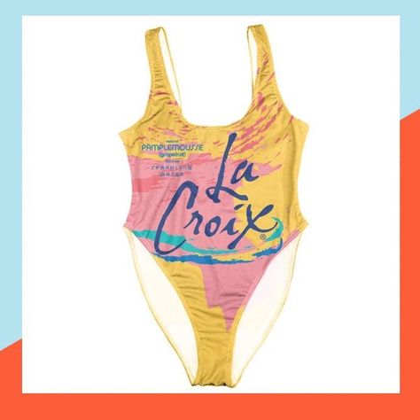 La Croix swimsuits are perfect for summer vacation AND Instagram. First Day Of Summer, Polyester Spandex Fabric, One Piece Suit, Summer Parties, Material Girls, Public Space, Just In Time, Grapefruit, In Time