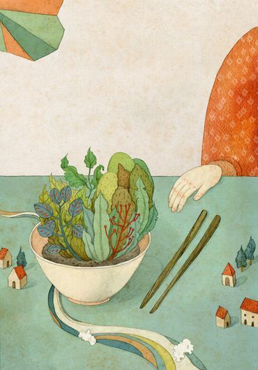 Whooli Chen, Food Editorial, Big Farm, Illustration Food, Taipei Taiwan, Salad Bowl, Illustrations And Posters, Childrens Illustrations, Editorial Illustration