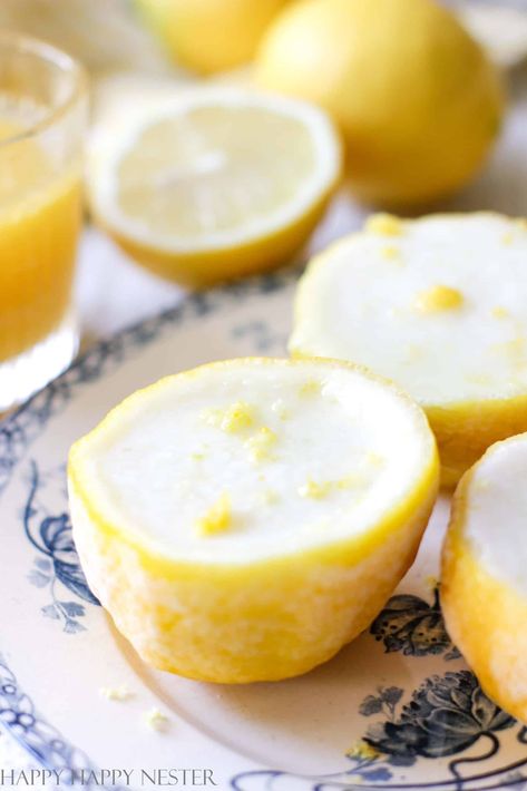 Lemon Sorbet in Lemon Shells