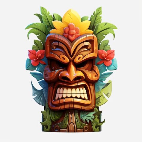 Tiki Character Vectors, Photos and PSD files | Free Download Tiki Concept Art, Tiki Character Design, Tiki Character, African Character, Tiki Masks, Tiki Hawaii, Tiki Faces, Tiki Man, Tiles Game