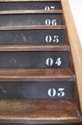 Chalkboard Projects, Diy Staircase, Staircase Decor, Deco Nature, Painted Stairs, Basement Stairs, Diy Chalkboard, Chalk It Up, Paint Projects