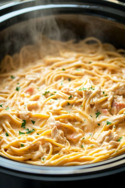 Chicken Spaghetti Instant Pot, Slow Cooker Chicken Spaghetti Recipe, Slow Cooker Chicken Spaghetti, Crockpot Chicken Spaghetti Recipe, Chicken Spaghetti Recipe Crockpot, Slow Cooker Chicken Pasta, Alligator Meat, Easy Chicken Spaghetti, Crockpot Chicken Spaghetti