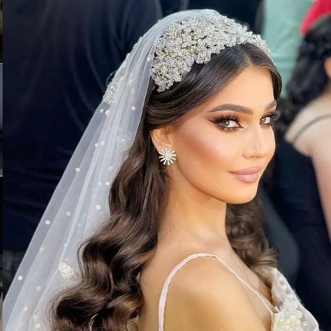 Bridal crown and veil