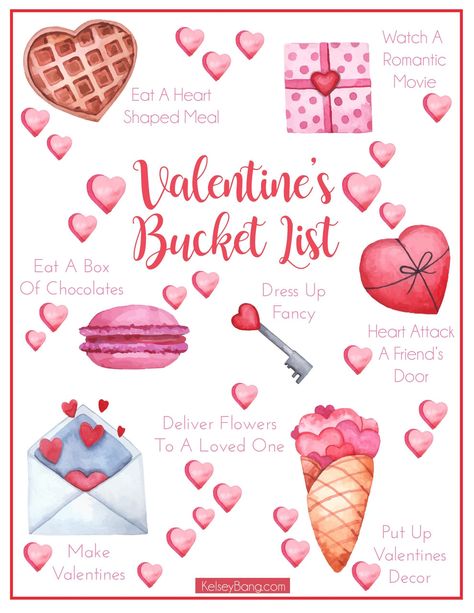 Things To Make On Valentines Day, Valentines Day Things To Do, Valentines Day Bucket List, Valentine Bucket List, Valentines Bucket List, Easter Bucket List, Valentines Things To Do, February Bucket List 2024, Things To Do In February Ideas