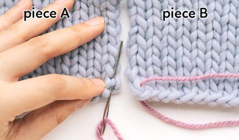 How to Mattress Stitch an Invisible Seam - Sheep and Stitch Mattress Stitch Knitting, Invisible Stitch, Ravelry Knitting, Knitting Help, Mattress Stitch, Knitting Stitches Tutorial, Knitting Machine Patterns, Knit Stitches, Knitting Project Bag