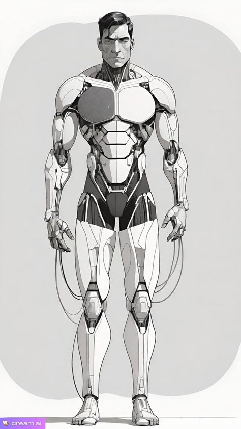 Cyborgs Art Drawing, Cyborgs Art Male, Samurai Fashion, Robot Painting, Cyborgs Art, Futuristic Armour, Humanoid Robot, Arte Robot, Cyberpunk Character