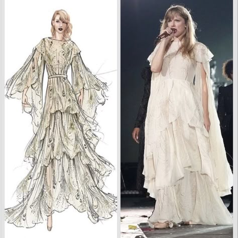 Taylor Swift White Folklore Dress, White Folklore Dress Eras Tour, Folklore Inspired Wedding Dress, Folklore Inspired Dress, Taylor Swift White Dress, Folklore Dress, Taylor Swift Dress, Gala Outfit, Taylor Swift Tour Outfits